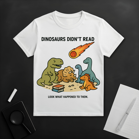 Dinosaurs Didn't Read T-Shirt