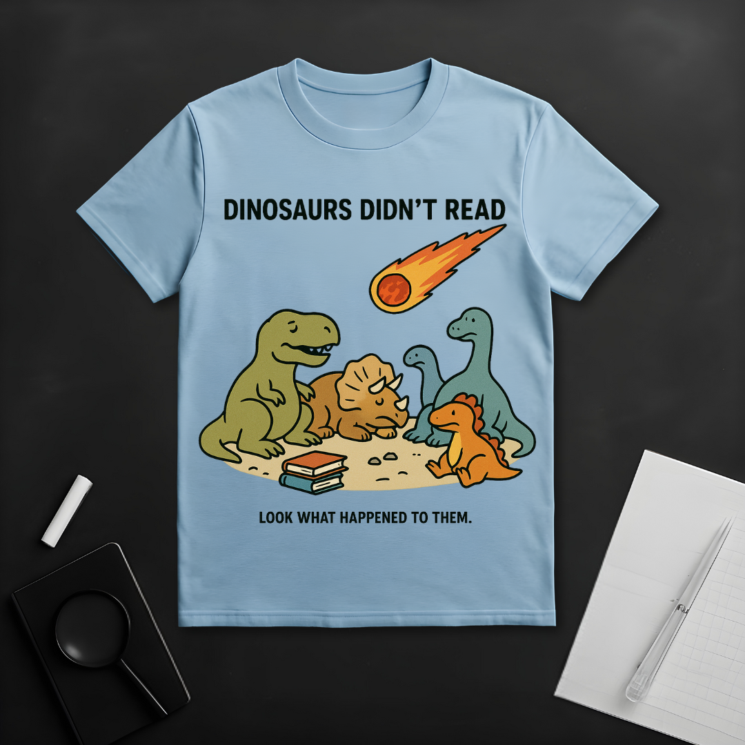 Dinosaurs Didn't Read T-Shirt