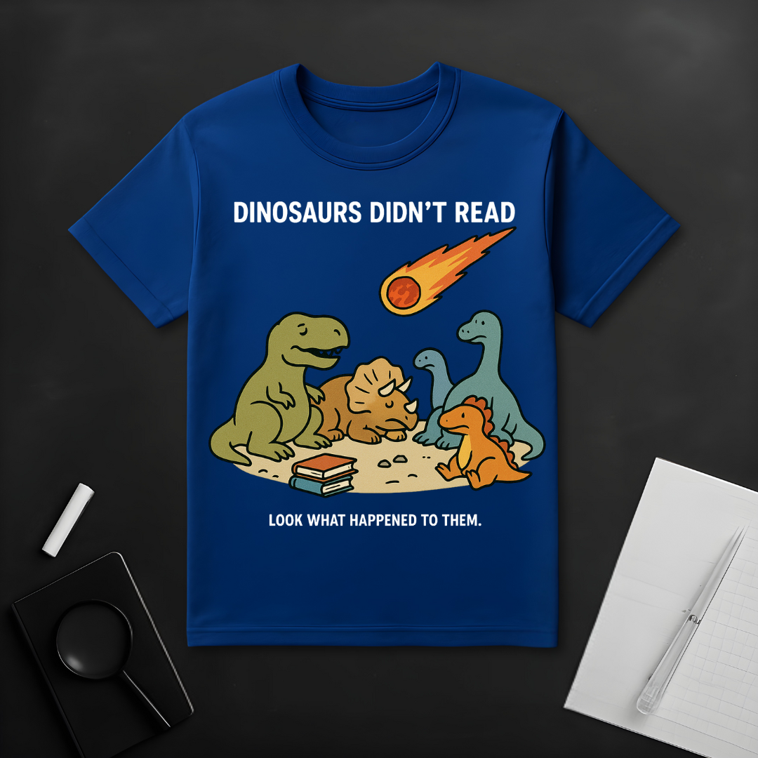 Dinosaurs Didn't Read T-Shirt